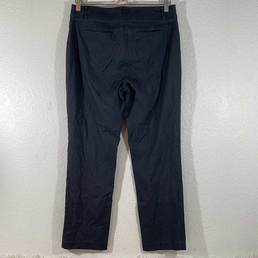 JM Collection Petite Pants Stretch Straight Leg Grey With Pockets Size 10 Petite - Picture 4 of 9